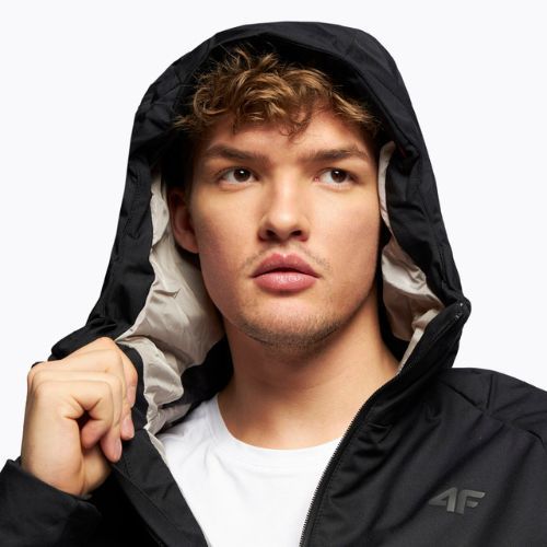Men's 4F ski jacket black H4Z22-KUMN007