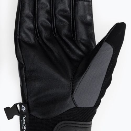 Men's ski gloves 4F grey H4Z22-REM004