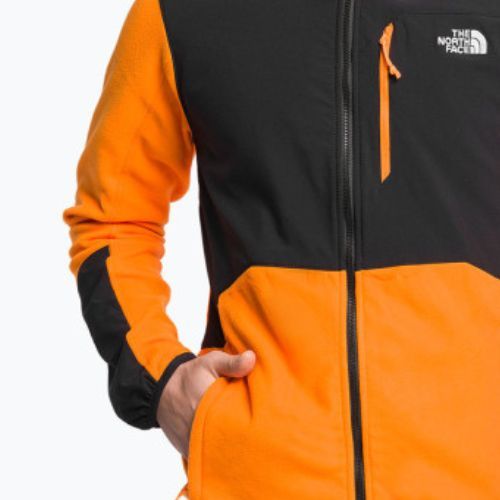 Men's fleece sweatshirt The North Face Glacier Pro FZ black and orange NF0A5IHS7Q61
