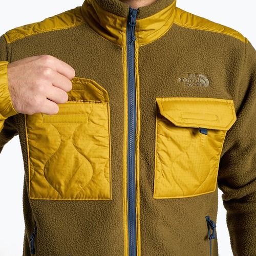 Men's trekking sweatshirt The North Face Royal Arch FZ brown and yellow NF0A7UJBC0N1