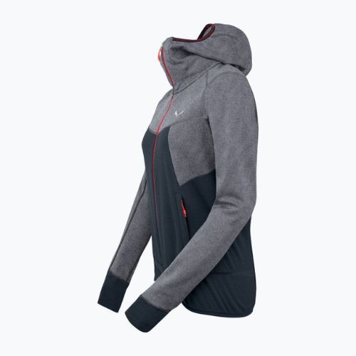 Salewa Puez Hybrid PL FZ Hoody women's fleece sweatshirt grey-green 00-0000027389