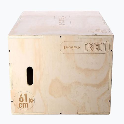Wooden plyometric box HMS DSC01 brown 17-62-100