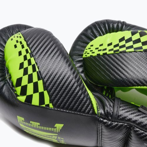LEONE 1947 Carbon22 black-green boxing gloves GN222