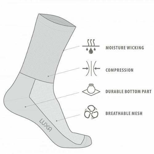 Luxa Flag cycling socks white LAM21SIFS