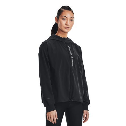 Under Armour Woven women's hooded jacket black and white 1369889