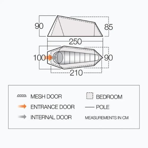 Vango Soul 100 green TERSOUL T15077 1-person trekking tent