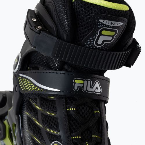 Children's roller skates FILA Wizy Alu black/lime