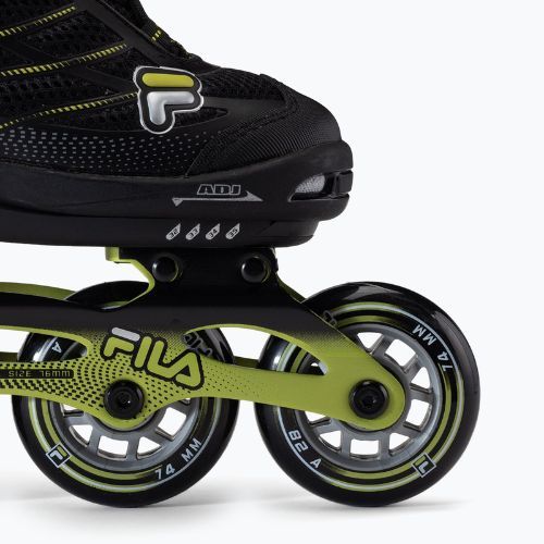 Children's roller skates FILA Wizy Alu black/lime