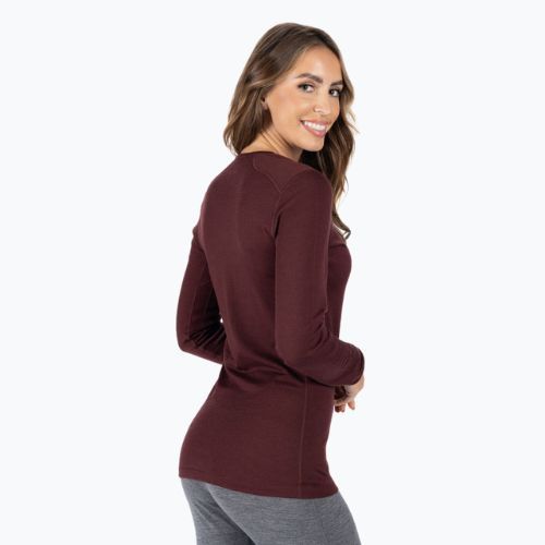 Women's thermal base layer top icebreaker 200 Oasis Crewe espresso