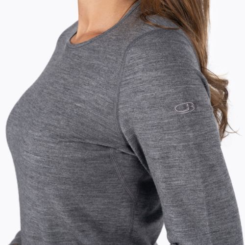 Women's thermal base layer top icebreaker 200 Oasis Crewe gritstone heather