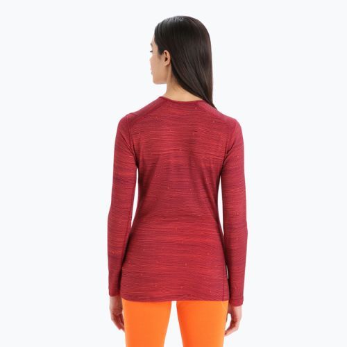 Women's thermal base layer icebreaker 200 Oasis Crewe cherry/flash/aop