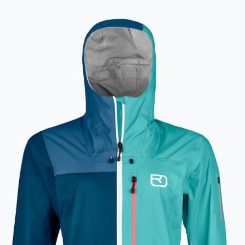 Women's ORTOVOX 3L Ortler rain jacket blue 7061600006