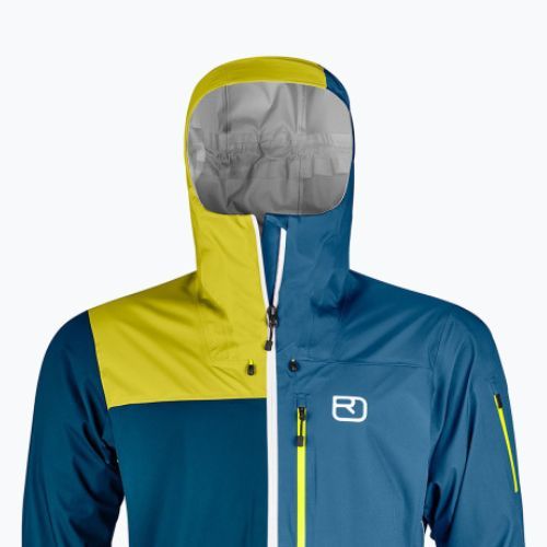 Men's ORTOVOX 3L Ortler rain jacket blue 7071600011
