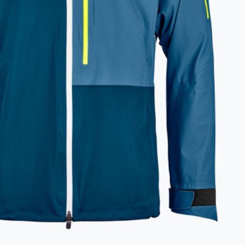 Men's ORTOVOX 3L Ortler rain jacket blue 7071600011