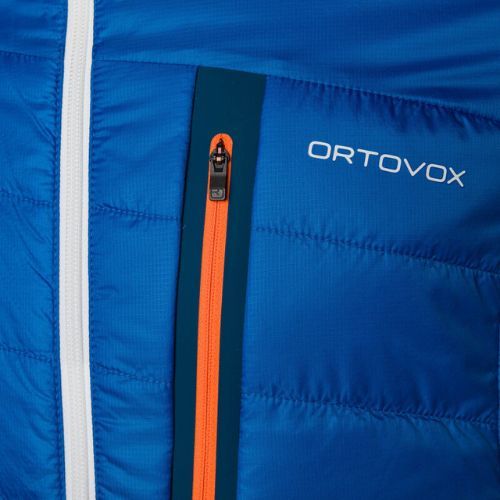 Men's ORTOVOX Swisswool Piz Boval hybrid jacket blue reversible 6114100041