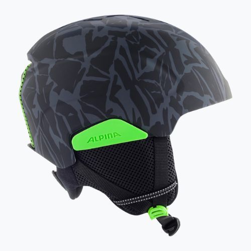 Children's ski helmets Alpina Pizi black/green camo matt
