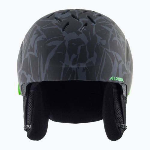 Children's ski helmets Alpina Pizi black/green camo matt