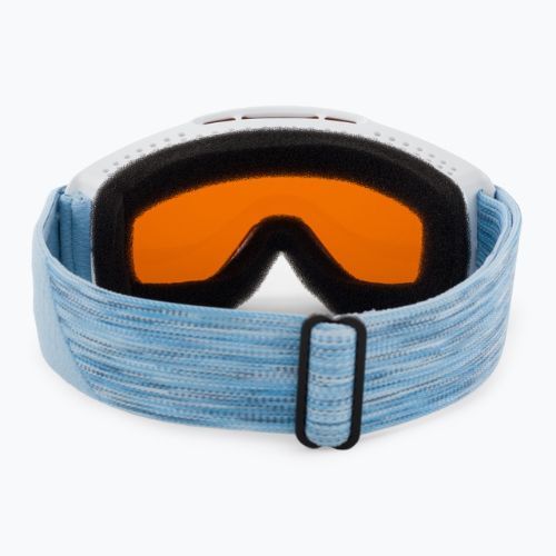 Children's ski goggles Alpina Piney white/skyblue matt/orange