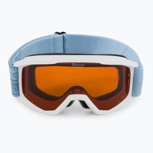Children's ski goggles Alpina Piney white/skyblue matt/orange