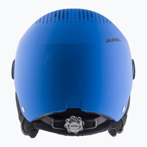 Children's ski helmets Alpina Zupo Visor Q-Lite blue matt
