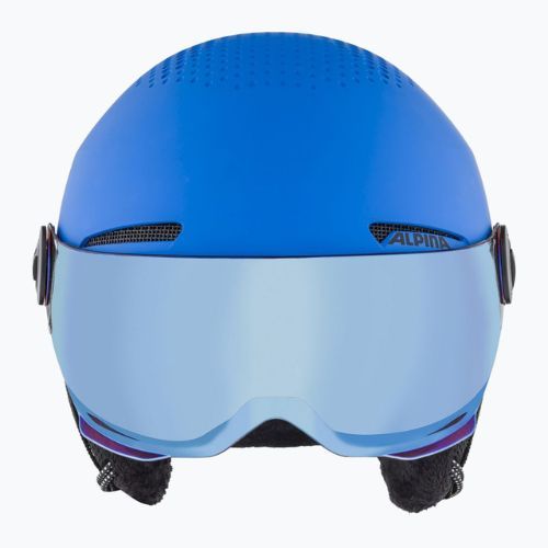 Children's ski helmets Alpina Zupo Visor Q-Lite blue matt