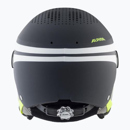 Children's ski helmets Alpina Zupo Visor Q-Lite charcoal/neon matt