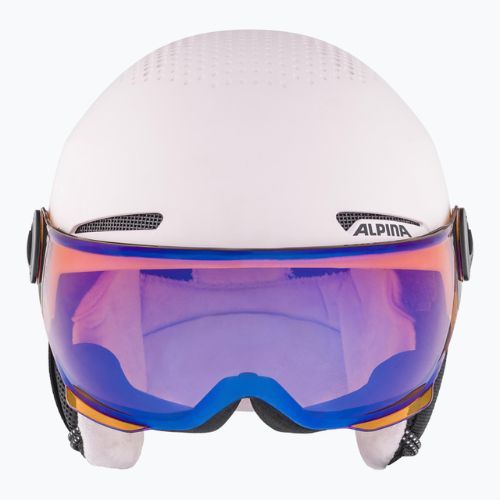 Children's ski helmets Alpina Zupo Visor Q-Lite rose matt