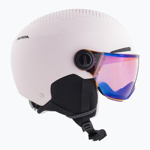 Children's ski helmets Alpina Zupo Visor Q-Lite rose matt