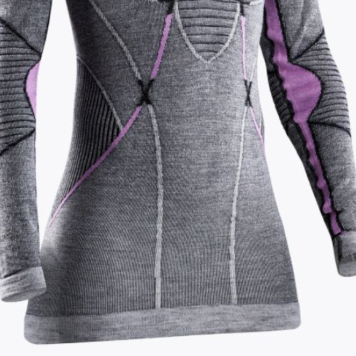 Women's thermal T-shirt X-Bionic Apani 4.0 Merino grey/purple APWT06W19W