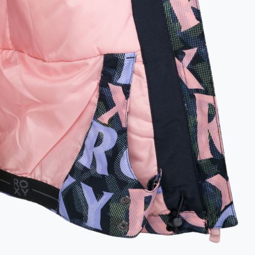 Children's snowboard jacket ROXY Jet Ski 2021 true black sunbeam lettering