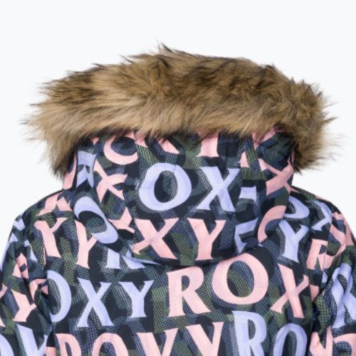 Children's snowboard jacket ROXY Jet Ski 2021 true black sunbeam lettering