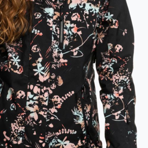Women's snowboard jacket ROXY Jetty 2021 true black tropical cyanotype