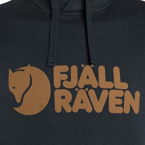 Men's trekking sweatshirt Fjällräven Logo Hoodie navy blue F84144