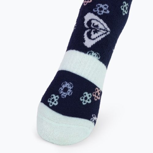 Children's snowboard socks ROXY Frosty 2021 medieval blue neo logo