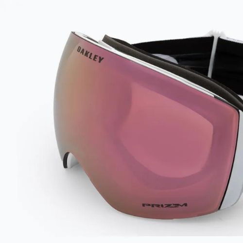 Oakley Flight Deck matte white/prizm rose gold iridium ski goggles OO7050-C2