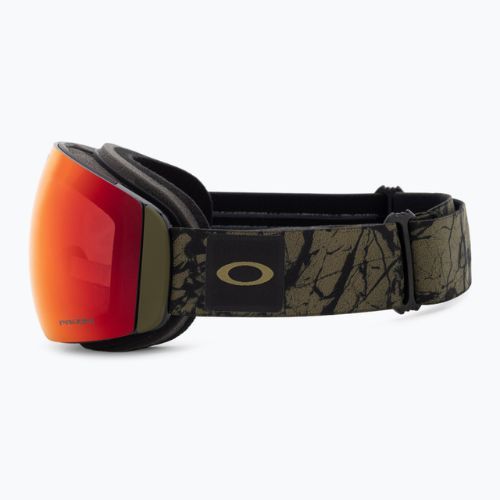 Oakley Flight Deck dark brush crystal/prizm snow torch iridium ski goggles OO7064-C1