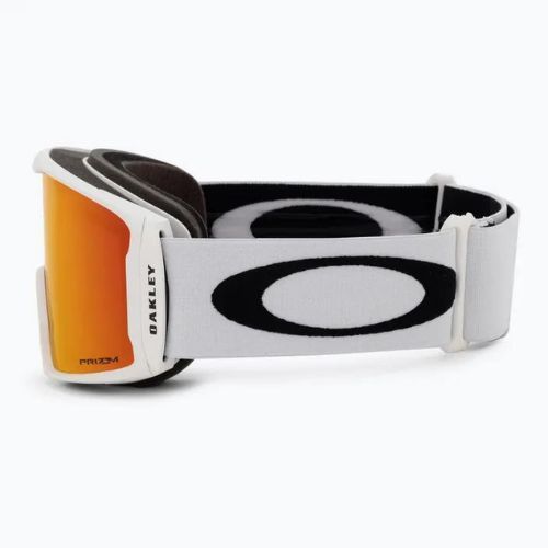 Oakley Line Miner matte white/prizm snow torch iridium ski goggles OO7070-13