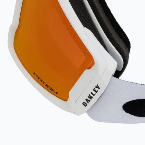 Oakley Line Miner matte white/prizm snow torch iridium ski goggles OO7070-13