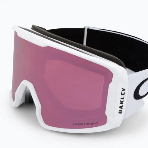 Oakley Line Miner matte white/prizm rose gold iridium ski goggles OO7070-C5