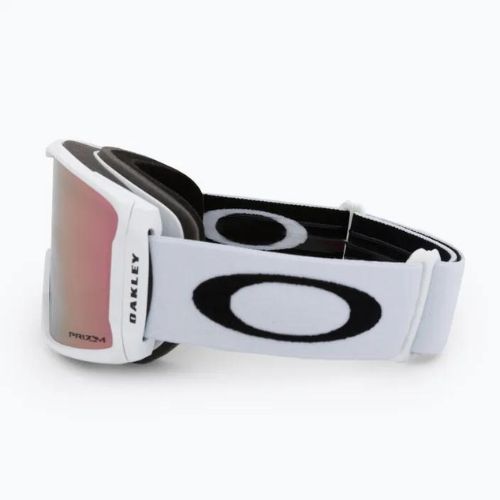 Oakley Line Miner matte white/prizm rose gold iridium ski goggles OO7093-70