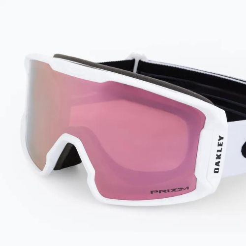 Oakley Line Miner matte white/prizm rose gold iridium ski goggles OO7093-70