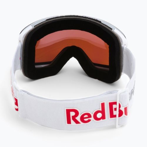 Red Bull SPECT Magnetron Slick ski goggles shiny silver/white/red blue mirror/dusk blue snow 004