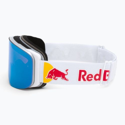 Red Bull SPECT Magnetron Slick ski goggles shiny silver/white/red blue mirror/dusk blue snow 004