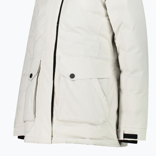 Women's CMP Parka Zip Hood Rain Jacket White 32K3206F