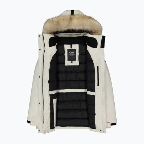 Women's CMP Parka Zip Hood Rain Jacket White 32K3206F