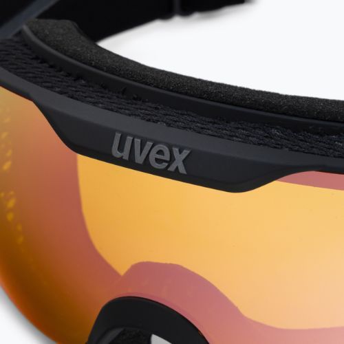 Ski goggles UVEX Downhill 2000 S black mat/mirror rose colorvision yellow 55/0/447/2430