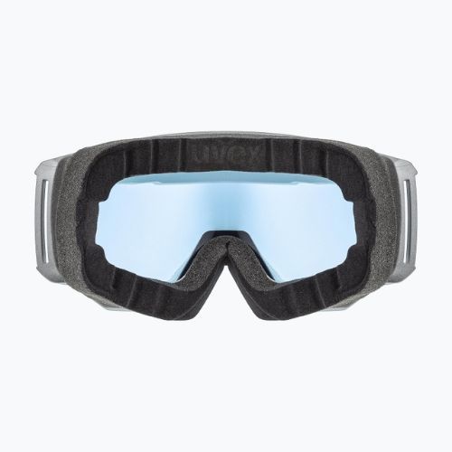 UVEX Athletic FM ski goggles rhino mat/mirror silver blue 55/0/520/5230
