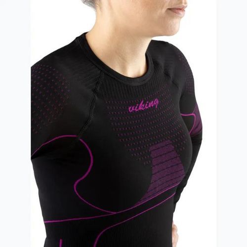 Women's thermal underwear Viking Etna black/pink 500/21/3090