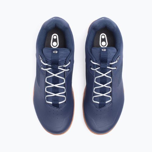 Men's platform cycling shoes Crankbrothers Stamp Lace navy blue and brown CR-STL04281A105