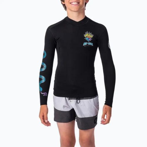 Rip Curl Dawn Patrol children's neoprene t-shirt black WVE8AJ